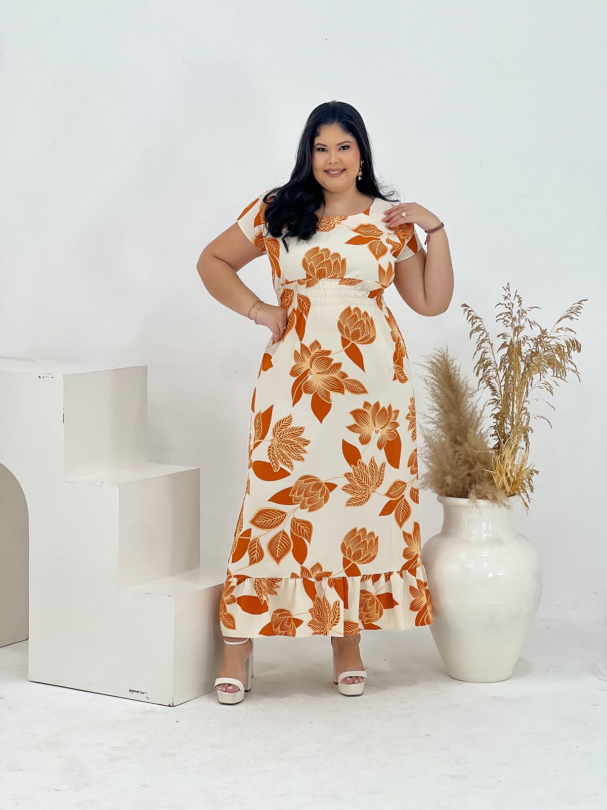 Vestido Longo Evangélico em Duna 🌸